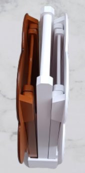 Çanta Zigon 90104 Papatya sehpa Model 2li Ahşap MDF Beyaz Ceviz Uyum El Yapım thumbnail 4