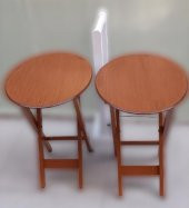 Çanta Zigon 90124 Sehpa Oval Model İkili Takım Ahşap Mdf Ceviz Renk Uyumu El Yapı - 2