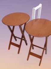 Çanta Zigon 90124 Sehpa Oval Model İkili Takım Ahşap Mdf Ceviz Renk Uyumu El Yapı - 3
