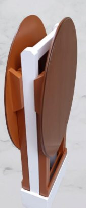 Çanta Zigon 90124 Sehpa Oval Model İkili Takım Ahşap Mdf Ceviz Renk Uyumu El Yapı - 5