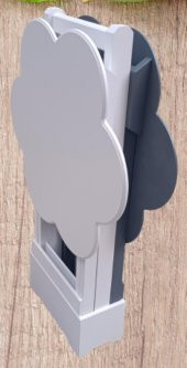 Çanta Zigon 90101 Papatya  Model 2li Tk Ahşap MDF Beyaz-Gri Renk Uyum El Yapım thumbnail 6