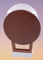 Çanta Zigon 90125 Sehpa Oval Model İkili Takım Mdf Ceviz-Beyaz Renk Uyum El Yapım - 3