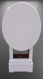 Çanta Zigon 90125 Sehpa Oval Model İkili Takım Mdf Ceviz-Beyaz Renk Uyum El Yapım - 4
