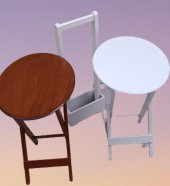 Çanta Zigon 90125 Sehpa Oval Model İkili Takım Mdf Ceviz-Beyaz Renk Uyum El Yapım - 7