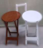 Çanta Zigon 90125 Sehpa Oval Model İkili Takım Mdf Ceviz-Beyaz Renk Uyum El Yapım - 9