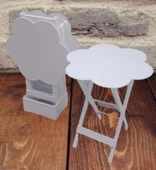 Çanta Zigon 90114 Sehpa Papatya Dörtlü Model Ahşap MDF Parlak Beyaz Renk El Yapım - 6