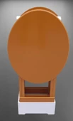 Çanta Zigon 90120 Sehpa Oval Model İkili Takım Mdf Hardal Renk Uyumu El Yapımı - 1