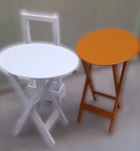 Çanta Zigon 90119 Sehpa Oval Model 2ili Takım Mdf Hardal-Beyaz Renk Uyum El Yapım thumbnail 6