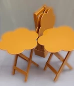 Çanta Zigon 90116 Papatya Dörtlü Model Ahşap Mdf Hardal Renk Uyumu El Yapımı - 4