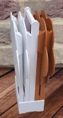 Çanta Zigon 90107 Papatya Sehpa Model Ahşap MDF Beyaz-Hardal Renk Uyum El Yapım - 8