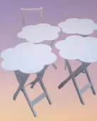 Çanta Zigon 90114 Sehpa Papatya Dörtlü Model Ahşap MDF Parlak Beyaz Renk El Yapım - 1