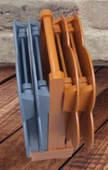 Çanta Zigon 90108 Sehpa Papatya Model Ahşap MDF Gri ve Hardal Renk Uyum El Yapım - 3