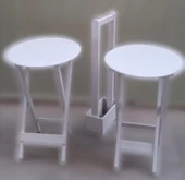 Çanta Zigon 90126 Sehpa Oval Model İkili Takım Ahşap Mdf Beyaz Renk Uyumu El Yapı - 7
