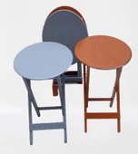 Çanta Zigon 90131 Oval Model Dörtlü Ahşap Mdf Ceviz ve Gri Renk Uyumu El Yapımı - 5