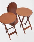 Çanta Zigon OVAL 90135 Dörtlü Model Ahşap MDF Parlak Ceviz Lake El Yapımı - 2