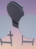 Çanta Zigon 90133 Sehpa Oval sehpa 90133 Model Dörtlü Ahşap MDF Gri Renk El Yapım - 3
