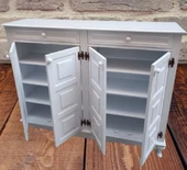 Ayakkabılık 12231 Kare Çok amaç Model Kayın aslanayak Parlak Beyaz 4Kapı El Yapı - 6