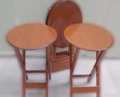 Çanta Zigon OVAL 90135 Dörtlü Model Ahşap MDF Parlak Ceviz Lake El Yapımı - 1