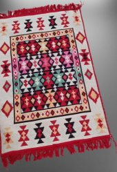 Kilim Antik 80-125 Otantik  Motifler Model Naturel  Boya Çift Taraflı El yapımı - 4