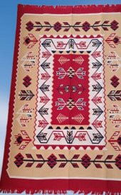 Kilim Antik 140-215 Otantik 90155 Motifler Model Naturel Boya Çift Taraf El yapım - 4