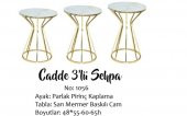 Brc 17536 Zigon Cadde Sarı Mermer Temper CAM Metal Çelik Gold KUTU sevk El Yapım - 4