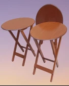 Çanta Zigon OVAL 90135 Dörtlü Model Ahşap MDF Parlak Ceviz Lake El Yapımı - 3