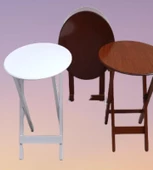 Çanta Zigon 90134 Sehpa Oval Dörtlü Model Ahşap MDF Beyaz ve Ceviz Uyum El Yapım - 2