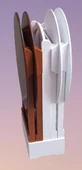 Çanta Zigon 90134 Sehpa Oval Dörtlü Model Ahşap MDF Beyaz ve Ceviz Uyum El Yapım - 7