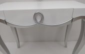 Dresuar 12453 CNC KABARTMA Kayın Aslan Ayak MDF tabla ayna Parlak Beyaz Gümüş GRİ - 7