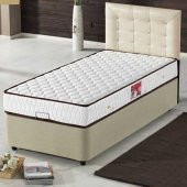 Baza-Başlık-yatak 13416 STANDART Kumaş Deri başlık Metal Çelik Ort Yatak 90*190 - 1