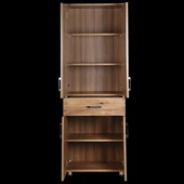 Çok 12688 Amaçlı Dolap 180 Model Hard Parlak CEVİZ Suntalem 4Raf 1Çekmec El Yapım - 2