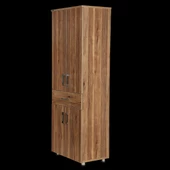 Çok 12688 Amaçlı Dolap 180 Model Hard Parlak CEVİZ Suntalem 4Raf 1Çekmec El Yapım - 4