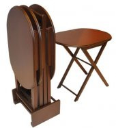 Çanta 17611 Zigon Klasik Sehpa Oval Model Kayın Torna Parlak Ceviz Boya El Yapımı thumbnail 3