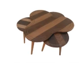 Orta 17974 Sehpa-Zigon PAPATYA Model Ceviz Kaplama Kayın Retro Ayak MDF El Yapım - 2