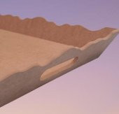 Hobi 90026 Dekoratif Model Tepsi Dikdörtgen Dalga Kenar Ahşap HAM MDF El Yapımı - 1