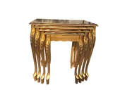 Zigon ST 17936 Klasik Model sehpa Parlak Gold renk Kayın Aslan Oyma Ayak El Yapım thumbnail 2