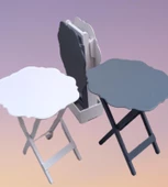 Çanta Zigon 90090 Sehpa Yonca Model Ahşap MDF Beyaz ve Gri Renk Uyum El Yapım thumbnail 4