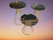 Brc 18065 CADDE Orta ve zigon Sehpa Tk Siyah Temper Cam Metal Altın renk Kaplama thumbnail 5