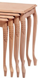 Zigon ILGZ 17581 LÜKENS ASLAN oyma Model Sehpa Klasik HAM Kayın torna ayk Elyapım thumbnail 2