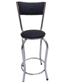 Sandalye 13992 BAR Yüksek Model SİYAH Sunideri döşem Metal Çelik nikelaj Elyapı - 2