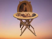 Çasnta ST 18162 Zigon OVAL RESİMLİ Model Ahşap ayk Parlak Ceviz Natüre EN AZ park - 6