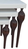 Zigon ILGZ 18130 TOMBUL Model Kayın balon Ayak Beyaz Ceviz Natüre Modern çizgi - 4