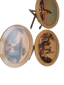 Çasnta ST 18162 Zigon OVAL RESİMLİ Model Ahşap ayk Parlak Ceviz Natüre EN AZ park - 4