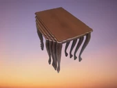 Zigon 18190 klasik sehpa Kayın El Oyma Aslan Ayak Parlak Ceviz Lake Renk El yapım thumbnail 2