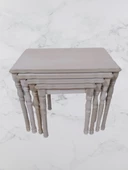 Zigon Sehpa 18222 Sukut Klasik Model Ahşap Kayın HAM Boyasız Torna Ayak El Yapım thumbnail 3