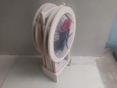 Çanta Zigon 18208 Klasik Oval Sehpa Model Çiçek Motifli HAM Kayın Nature Ei yapım - 6