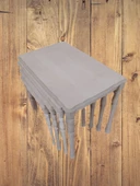 Zigon Sehpa 18222 Sukut Klasik Model Ahşap Kayın HAM Boyasız Torna Ayak El Yapım thumbnail 4