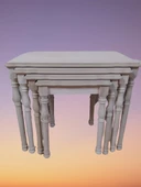 Zigon18189 sukut Klasik Sehpa Model Kayın İnce Torna Ayak HAM MDF Kaplam EL yapım thumbnail 7