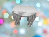 Zigon 18171 Sehpa Kayın Aslan Ayak Oymalı klasik MODEL Parlak Beyaz RENK El yapım - 6