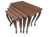 Zigon 18190 klasik sehpa Kayın El Oyma Aslan Ayak Parlak Ceviz Lake Renk El yapım thumbnail 6